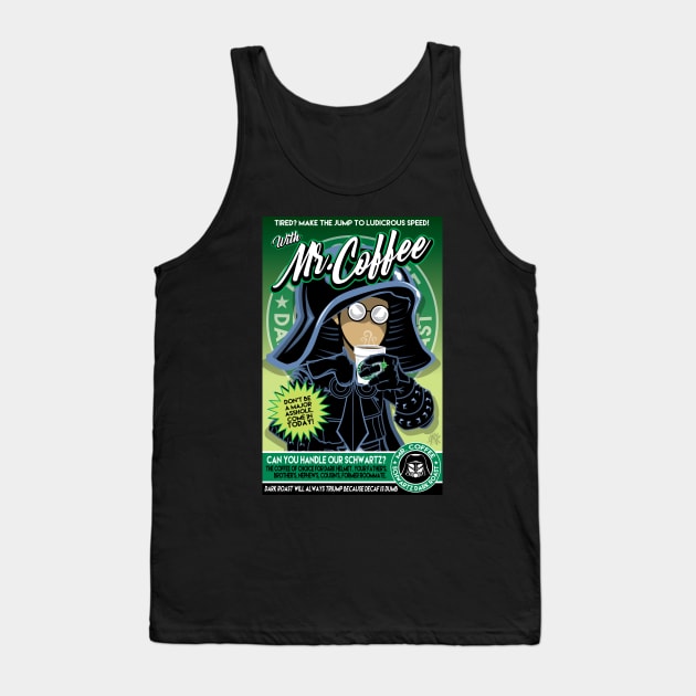 Mr. Coffee Tank Top by CuddleswithCatsArt